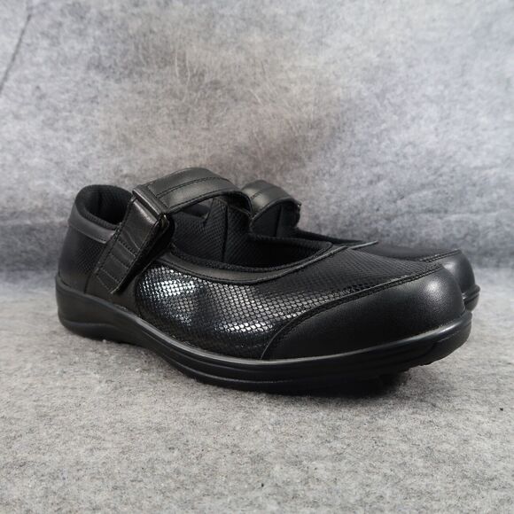 Orthofeet Shoes Women 11.5 Mary Jane Comfort Leather Oakridge Walking Black Wide - Picture 1 of 14